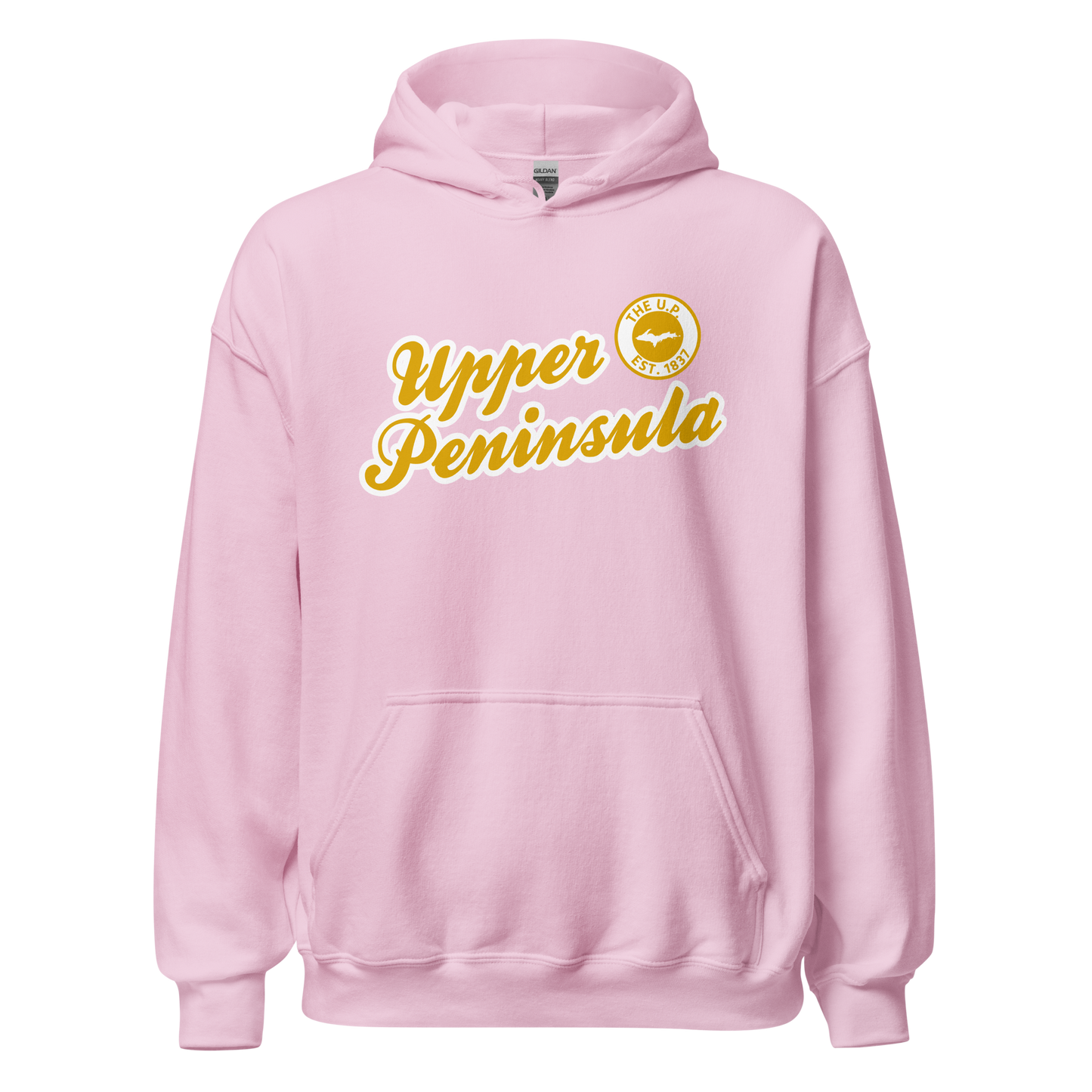 'Upper Peninsula EST. 1837' Hoodie (Gold Script Font) | Unisex Standard