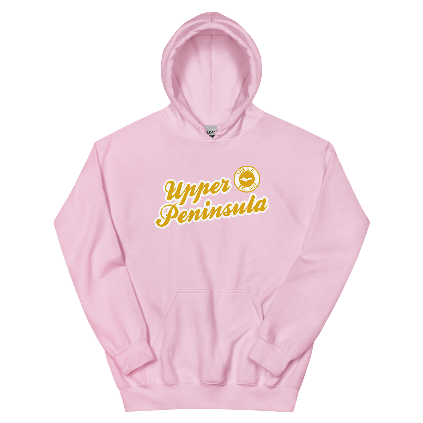 'Upper Peninsula EST. 1837' Hoodie (Gold Script Font) | Unisex Standard