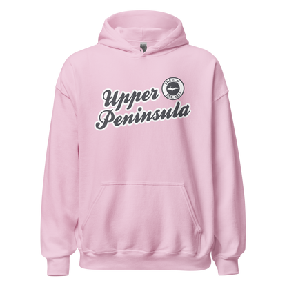 'Upper Peninsula EST. 1837' Hoodie (Iron Ore Grey Script Font) | Unisex Standard