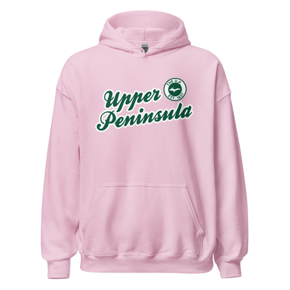 'Upper Peninsula EST. 1837' Hoodie (Superior Green Script Font) | Unisex Standard