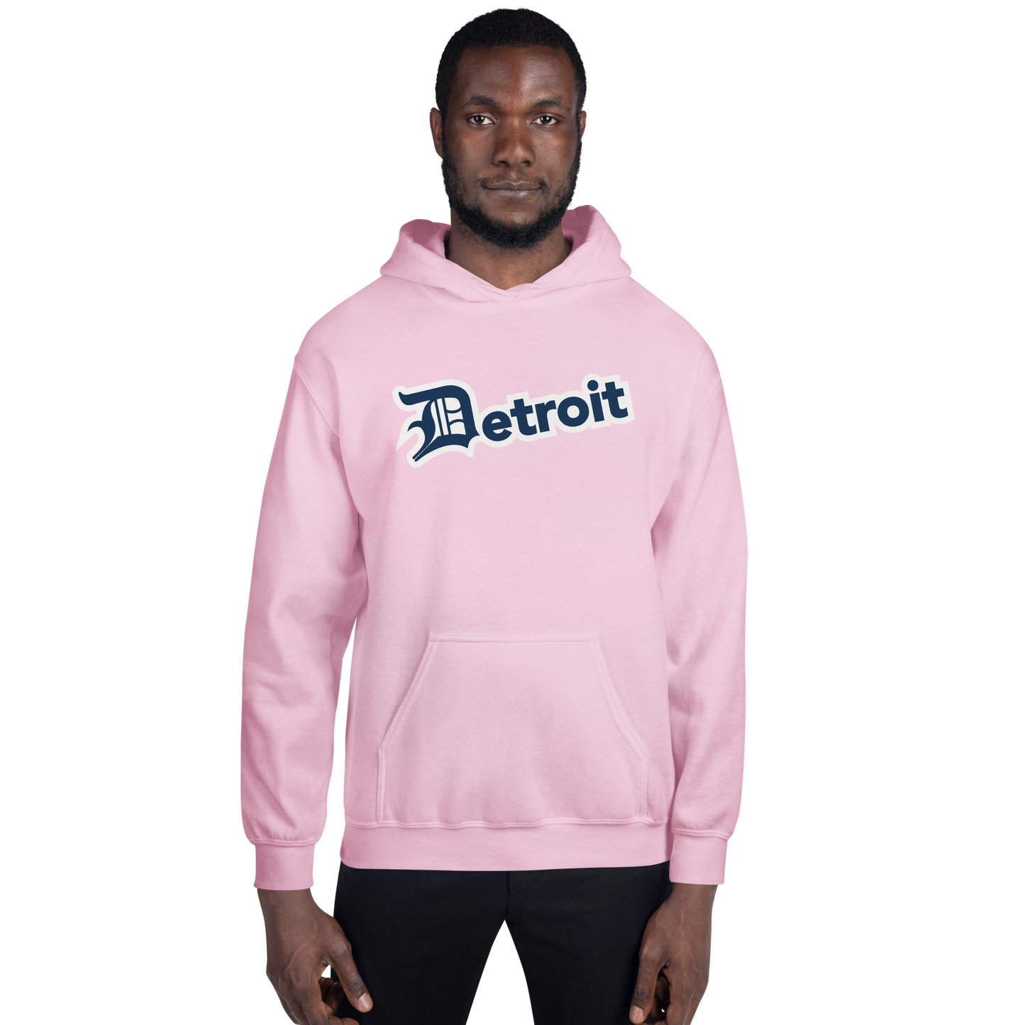 'Detroit' Hoodie (Navy w/ Old English 'D') | Unisex Standard