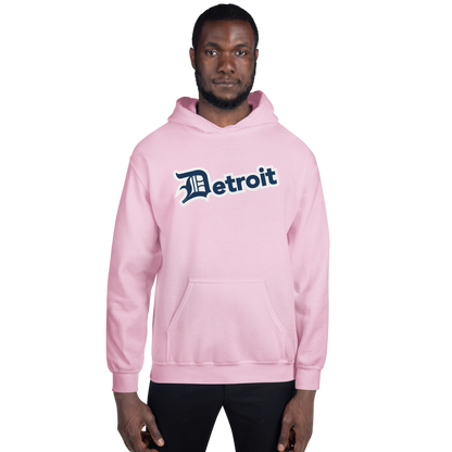 'Detroit' Hoodie (Navy w/ Old English 'D') | Unisex Standard