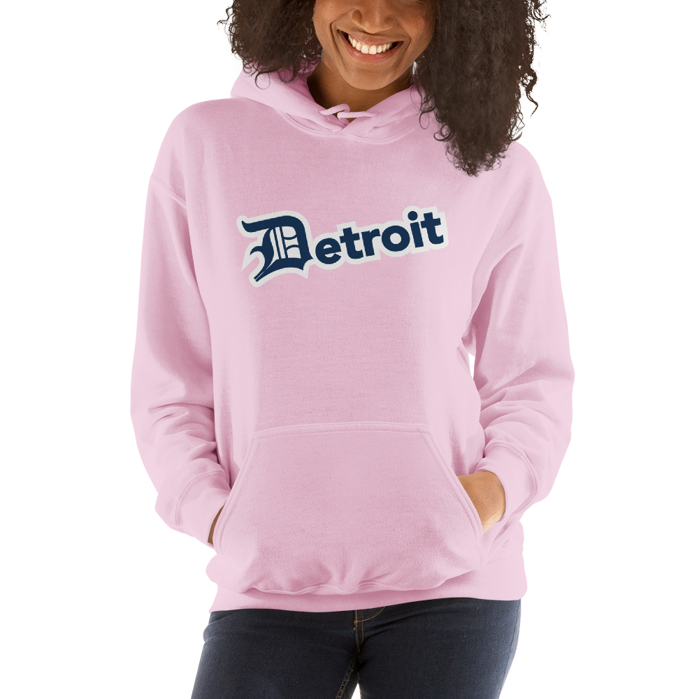 'Detroit' Hoodie (Navy w/ Old English 'D') | Unisex Standard