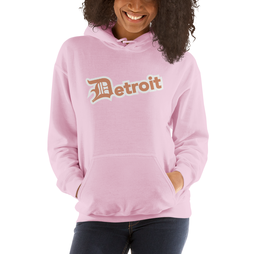 'Detroit' Hoodie (Copper w/ Old English 'D') | Unisex Standard