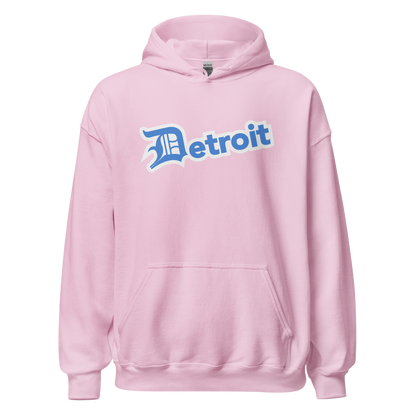 'Detroit' Hoodie (Azure w/ Old English 'D') | Unisex Standard