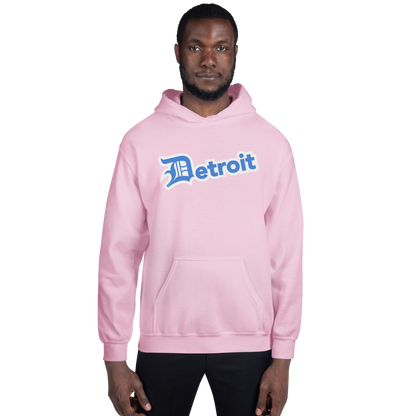 'Detroit' Hoodie (Azure w/ Old English 'D') | Unisex Standard