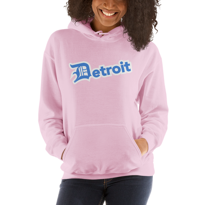 'Detroit' Hoodie (Azure w/ Old English 'D') | Unisex Standard