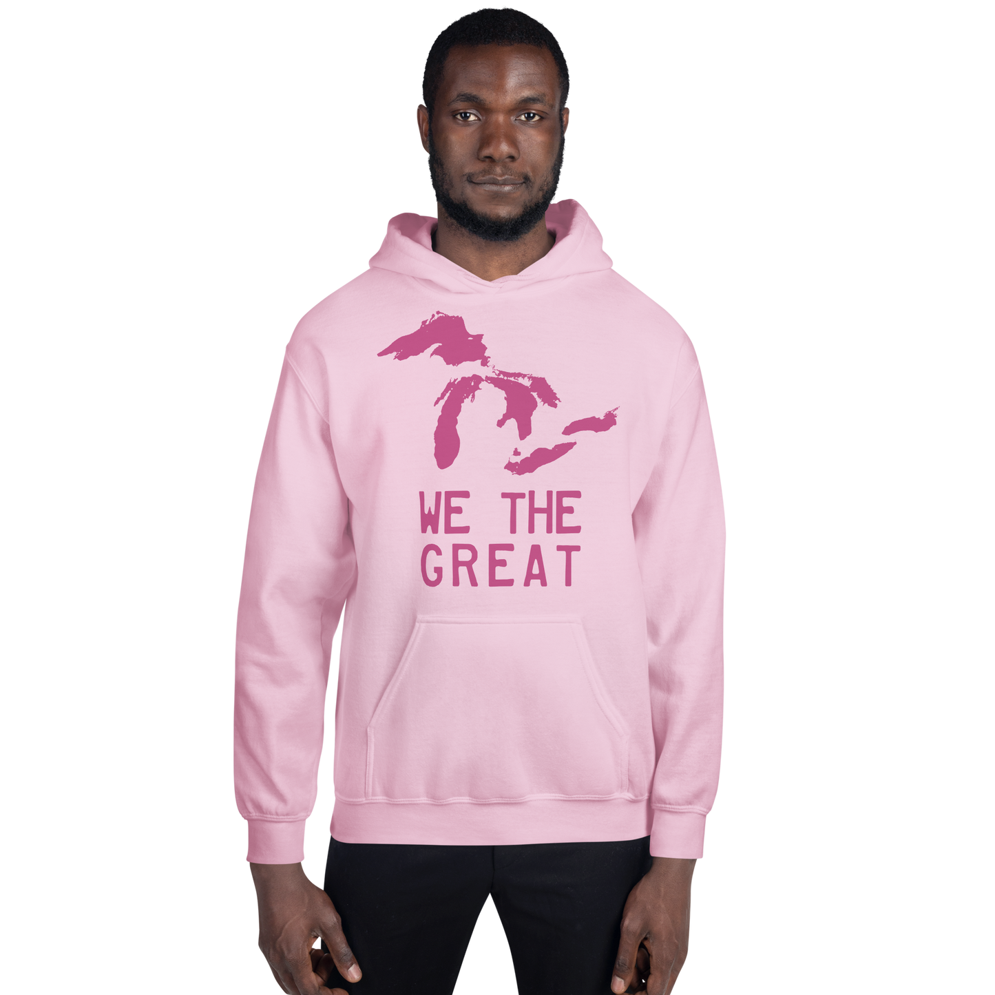 Great Lakes 'We the Great' Hoodie (Apple Blossom Pink) | Unisex Standard