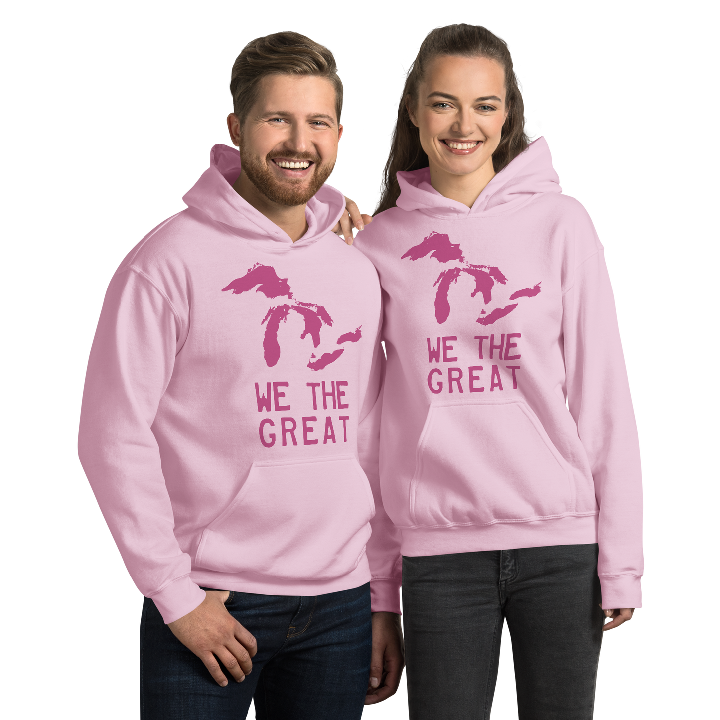 Great Lakes 'We the Great' Hoodie (Apple Blossom Pink) | Unisex Standard