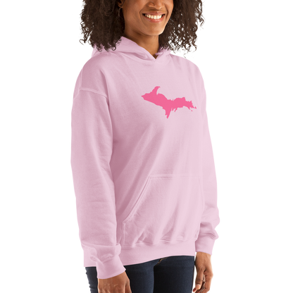 Michigan Upper Peninsula Hoodie (w/ Pink UP Outline) | Unisex Standard