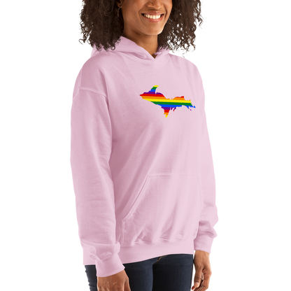 Michigan Upper Peninsula Hoodie (w/ UP Pride Flag Outline) | Unisex Standard