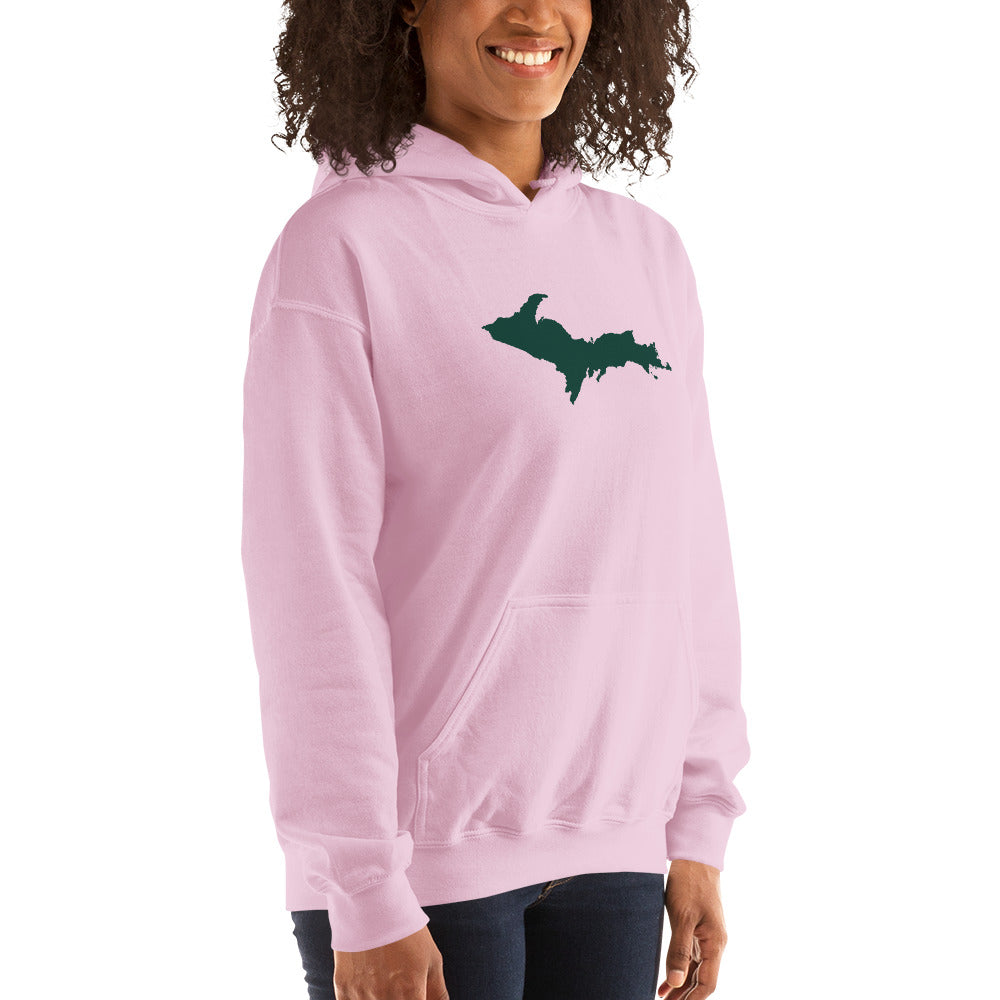 Michigan Upper Peninsula Hoodie (w/ Green UP Outline) | Unisex Standard