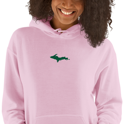 Michigan Upper Peninsula Hoodie (w/ Embroidered Green UP Outline) | Unisex Standard