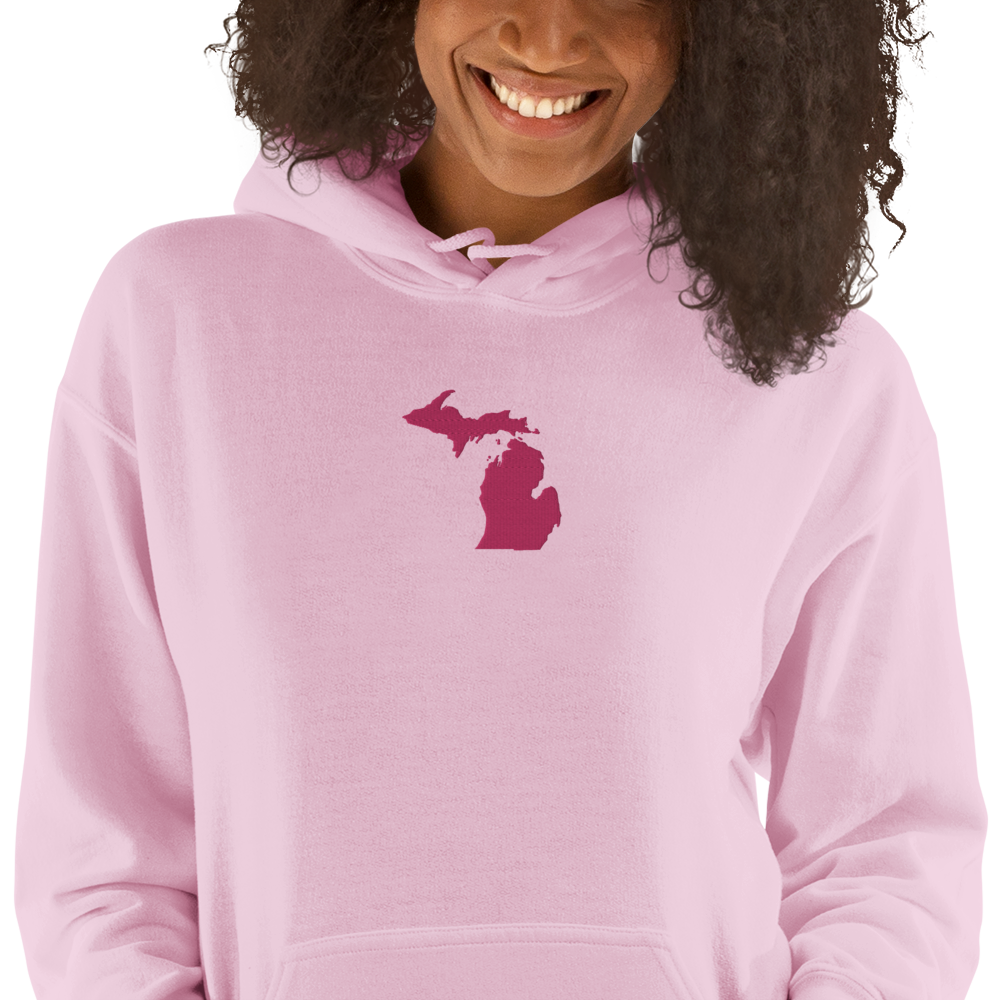 Michigan Hoodie (w/ Pink MI Outline) | Unisex Standard - Emb.