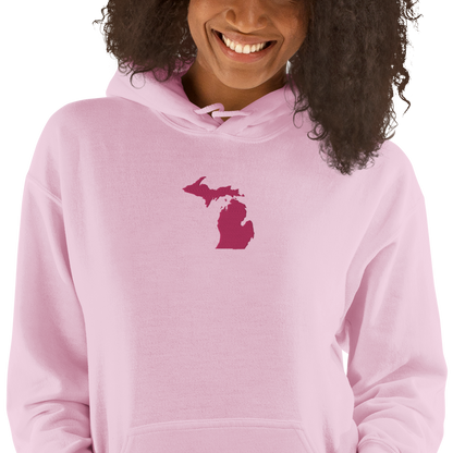 Michigan Hoodie (w/ Pink MI Outline) | Unisex Standard - Emb.