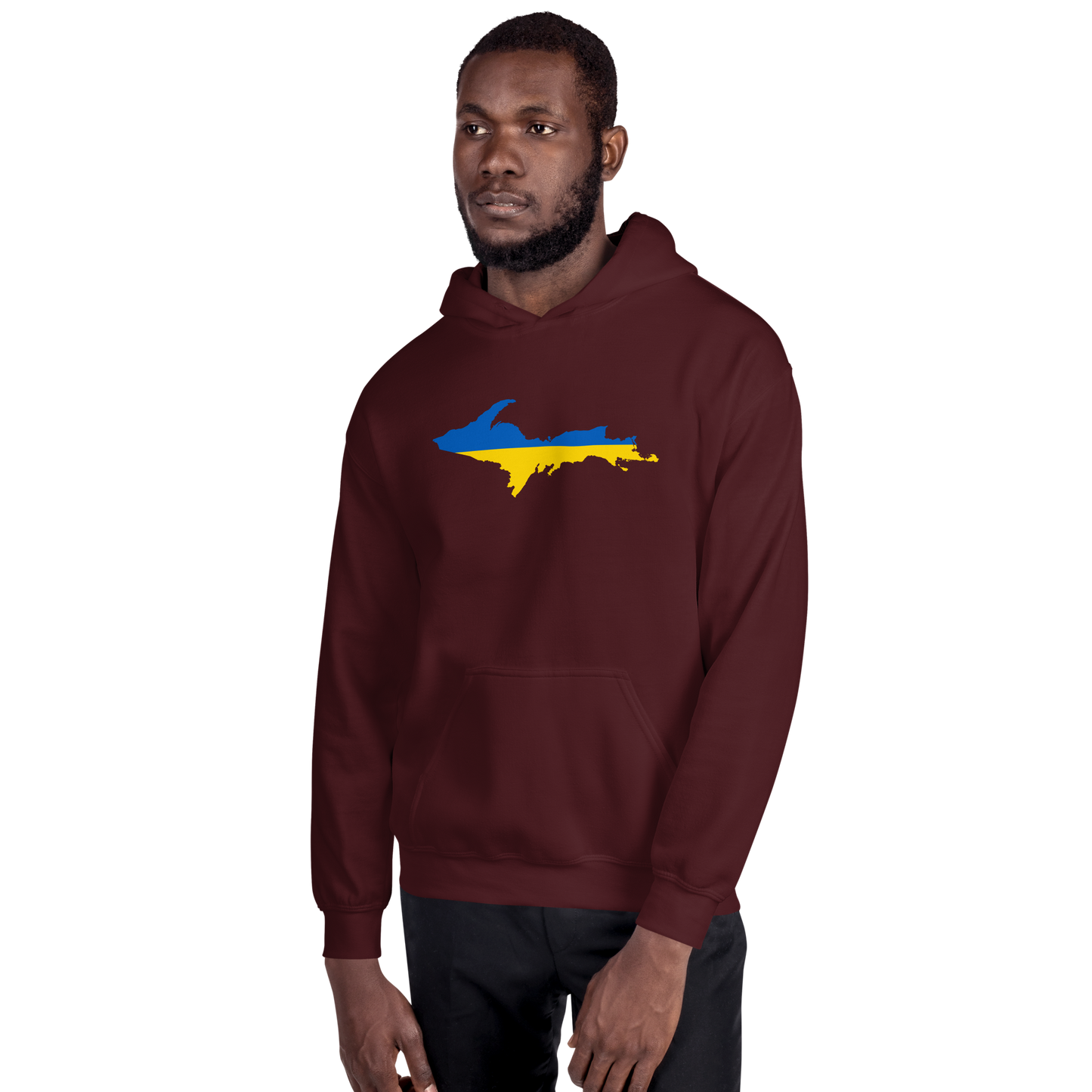 Michigan Upper Peninsula Hoodie (w/ UP Ukraine Outline) | Unisex Standard