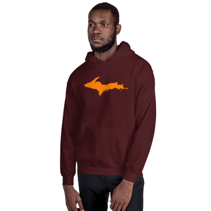 Michigan Upper Peninsula Hoodie (w/ Orange UP Outline) | Unisex Standard