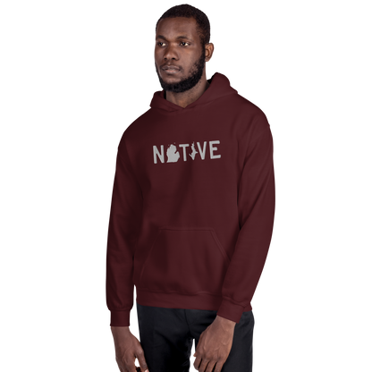 Michigan 'Native' Hoodie (Licence Plate Font) | Unisex Standard - Emb.