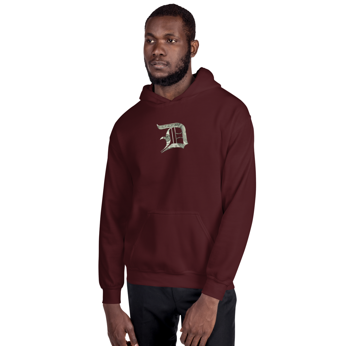 Detroit 'Old English D' Hoodie (Benjamins Edition) | Unisex Standard - Emb.