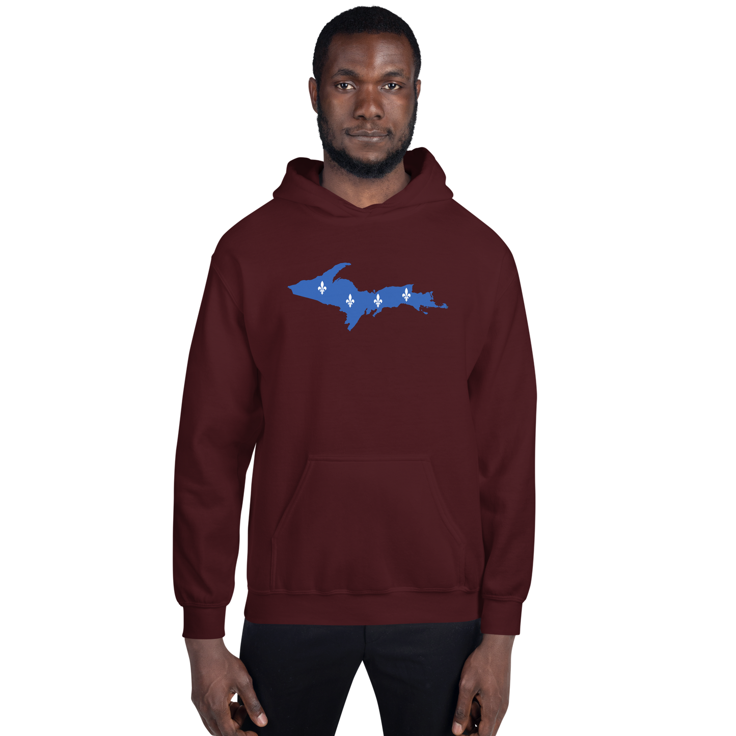 Michigan Upper Peninsula Hoodie (w/ UP Quebec Flag Outline) | Unisex Standard