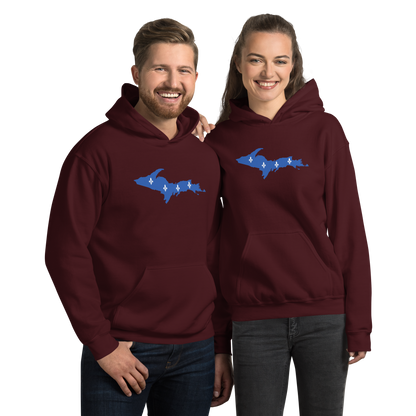 Michigan Upper Peninsula Hoodie (w/ UP Quebec Flag Outline) | Unisex Standard