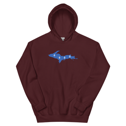 Michigan Upper Peninsula Hoodie (w/ UP Quebec Flag Outline) | Unisex Standard