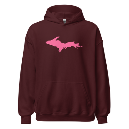 Michigan Upper Peninsula Hoodie (w/ Pink UP Outline) | Unisex Standard