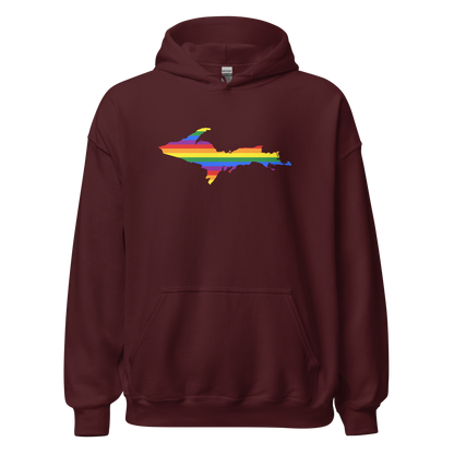 Michigan Upper Peninsula Hoodie (w/ UP Pride Flag Outline) | Unisex Standard