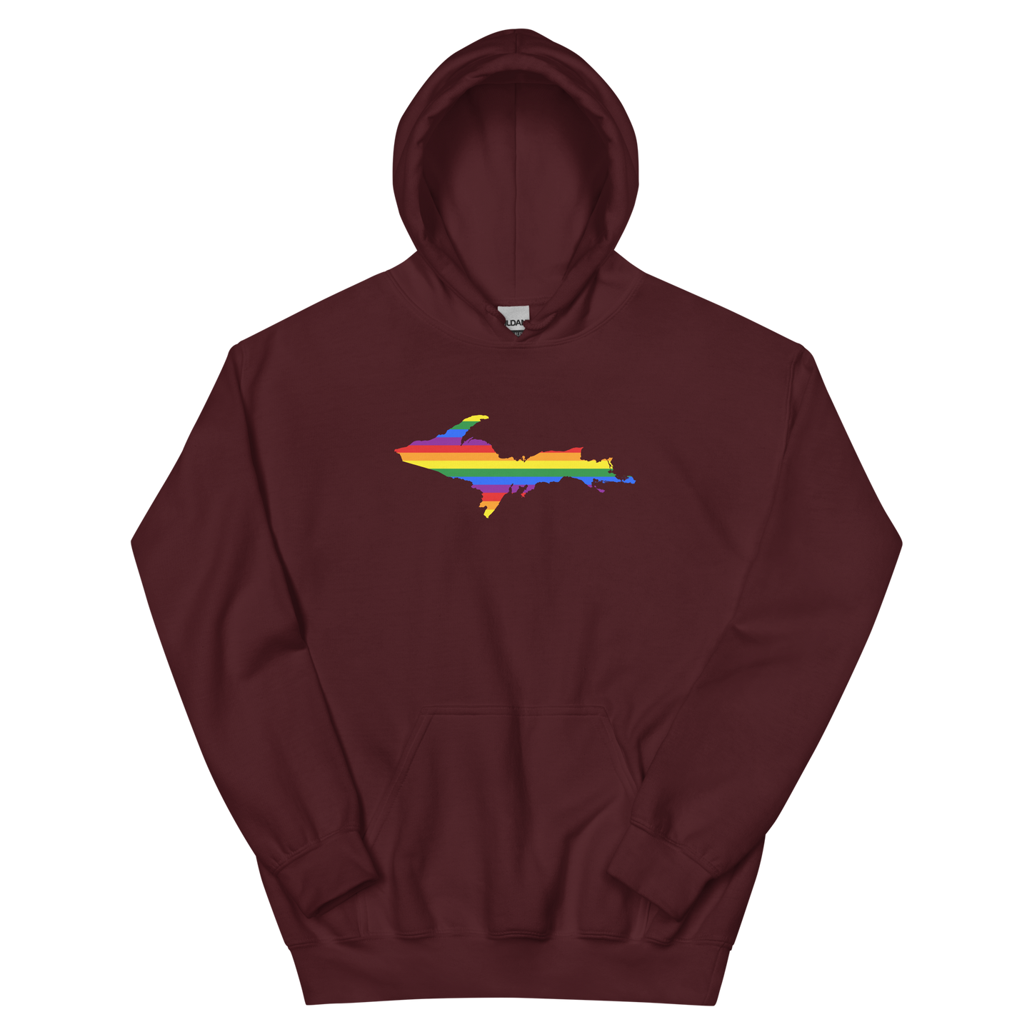 Michigan Upper Peninsula Hoodie (w/ UP Pride Flag Outline) | Unisex Standard