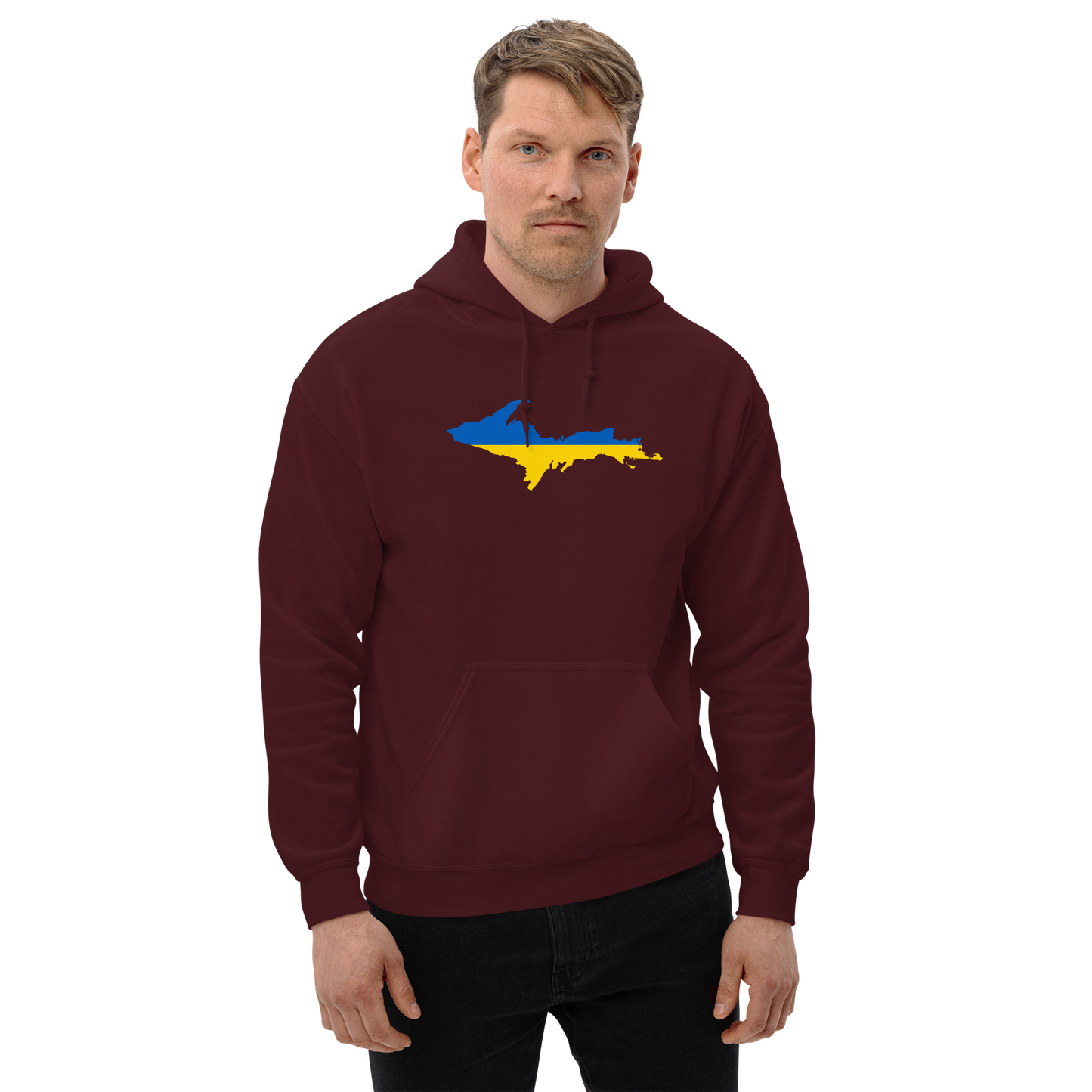 Michigan Upper Peninsula Hoodie (w/ UP Ukraine Outline) | Unisex Standard