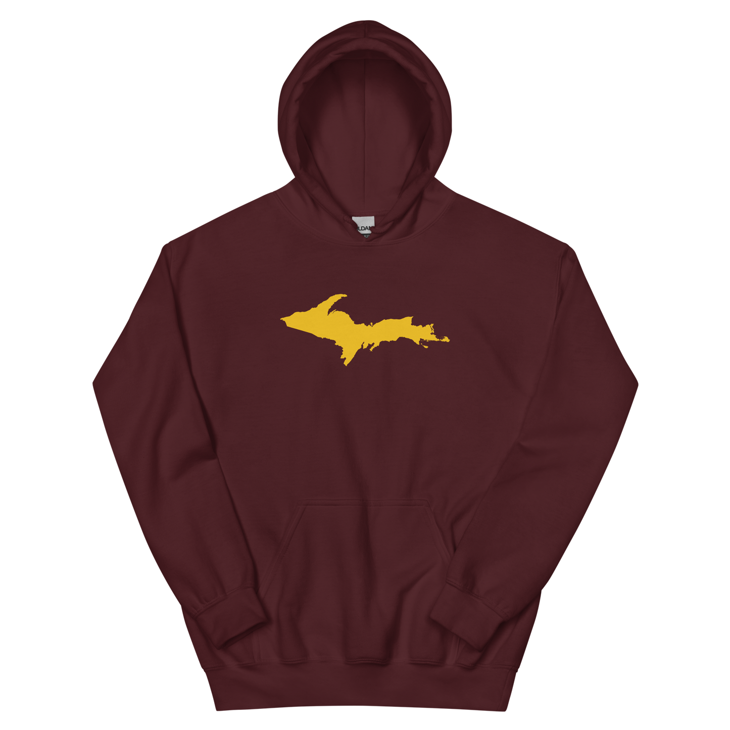 Michigan Upper Peninsula Hoodie (w/ Gold UP Outline) | Unisex Standard