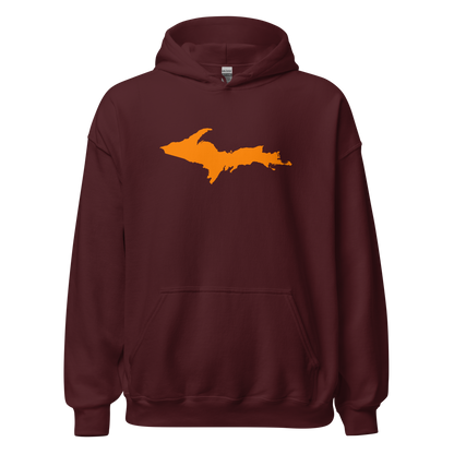 Michigan Upper Peninsula Hoodie (w/ Orange UP Outline) | Unisex Standard