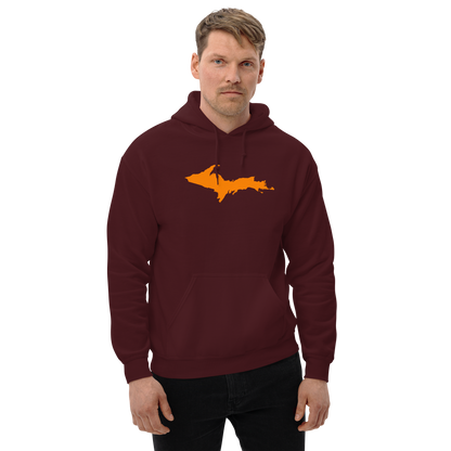 Michigan Upper Peninsula Hoodie (w/ Orange UP Outline) | Unisex Standard