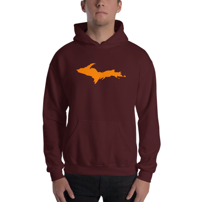 Michigan Upper Peninsula Hoodie (w/ Orange UP Outline) | Unisex Standard