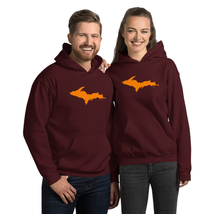 Michigan Upper Peninsula Hoodie (w/ Orange UP Outline) | Unisex Standard