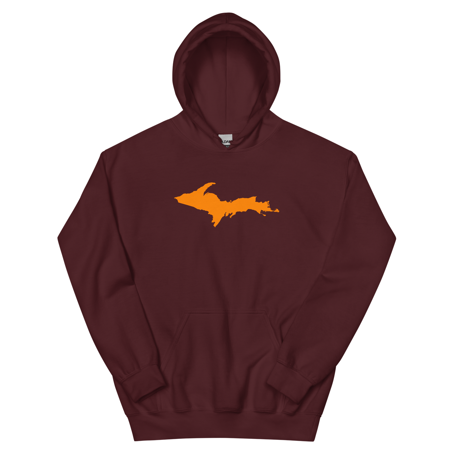 Michigan Upper Peninsula Hoodie (w/ Orange UP Outline) | Unisex Standard