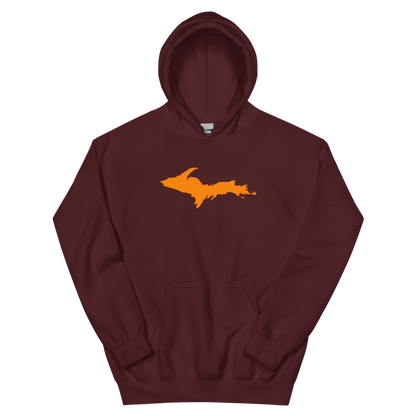 Michigan Upper Peninsula Hoodie (w/ Orange UP Outline) | Unisex Standard