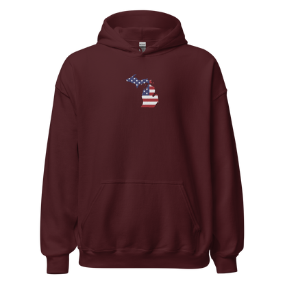 Michigan Hoodie (w/ MI USA Flag) | Unisex Standard - Emb.