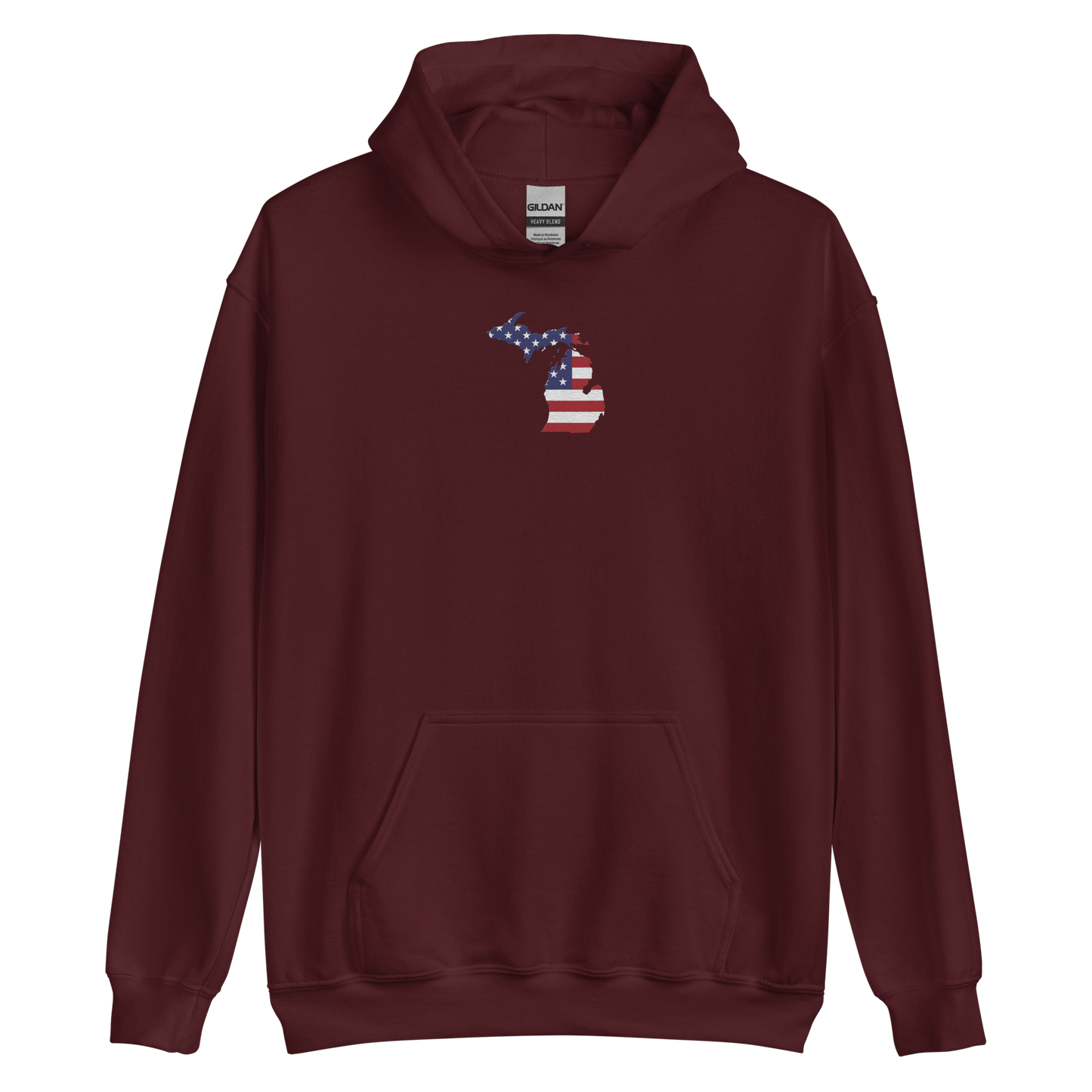 Michigan Hoodie (w/ MI USA Flag) | Unisex Standard - Emb.