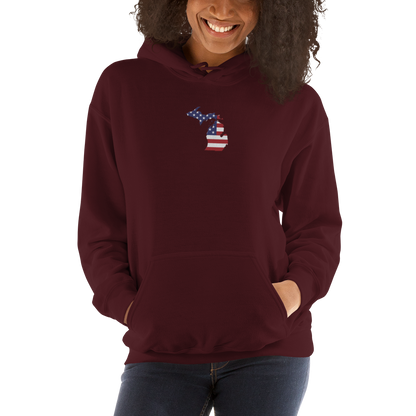 Michigan Hoodie (w/ MI USA Flag) | Unisex Standard - Emb.