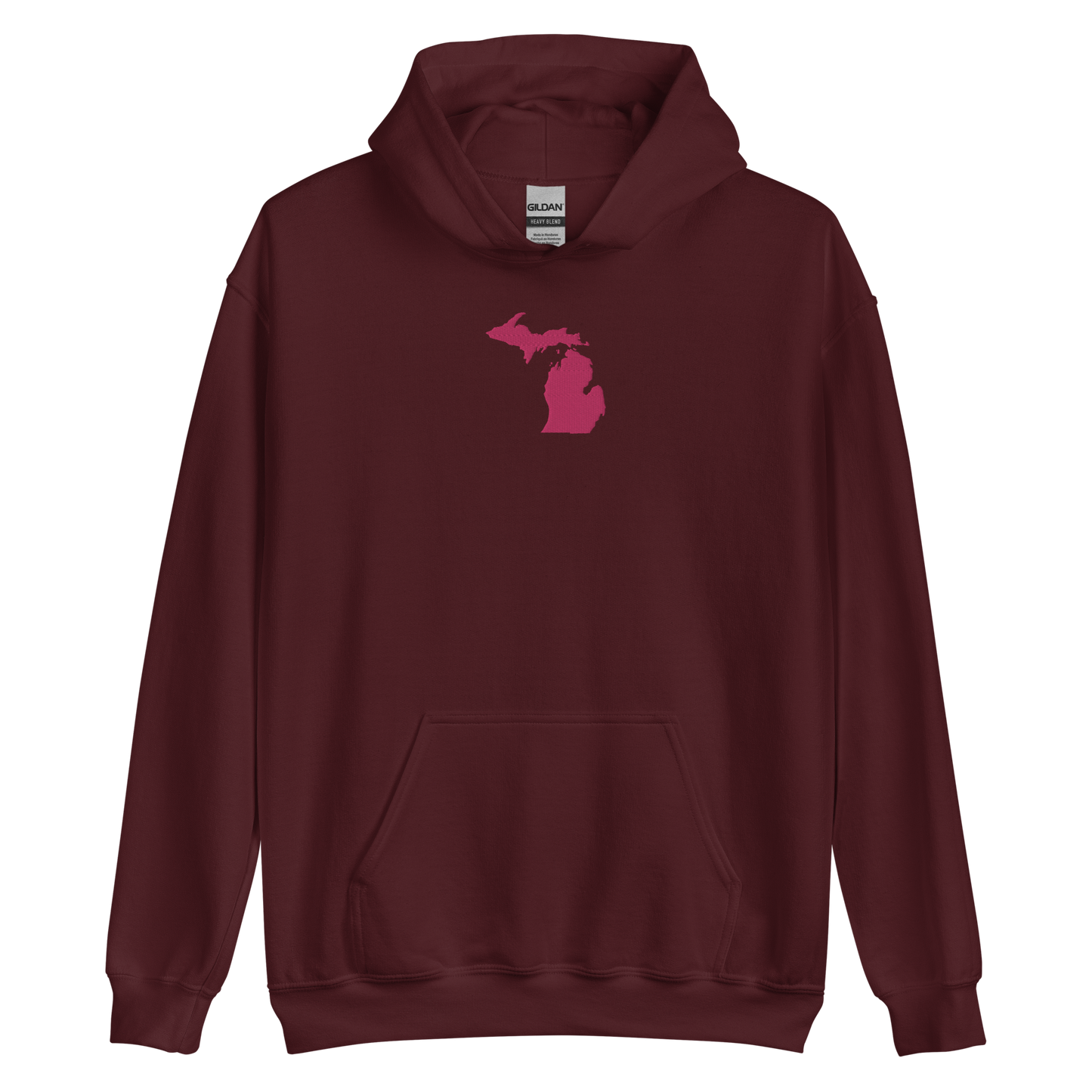 Michigan Hoodie (w/ Pink MI Outline) | Unisex Standard - Emb.