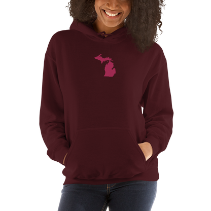 Michigan Hoodie (w/ Pink MI Outline) | Unisex Standard - Emb.