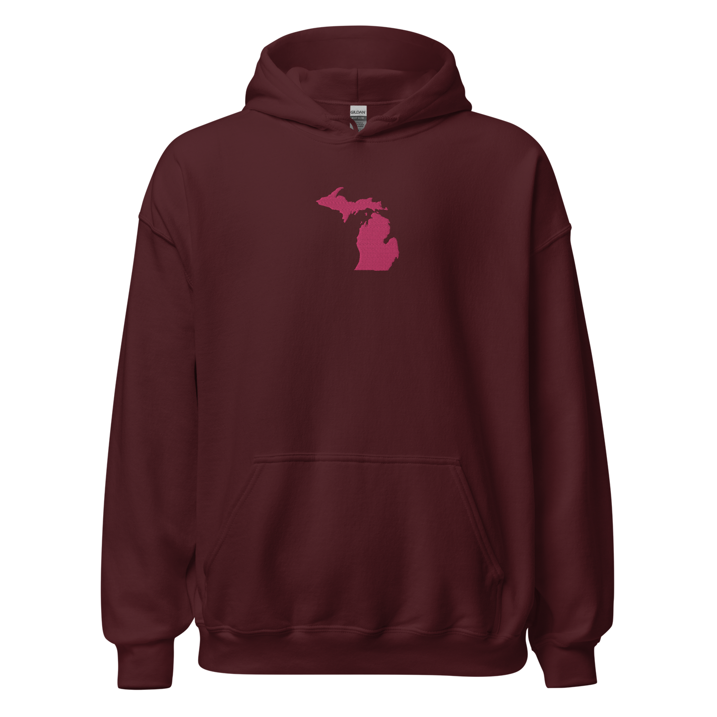 Michigan Hoodie (w/ Pink MI Outline) | Unisex Standard - Emb.