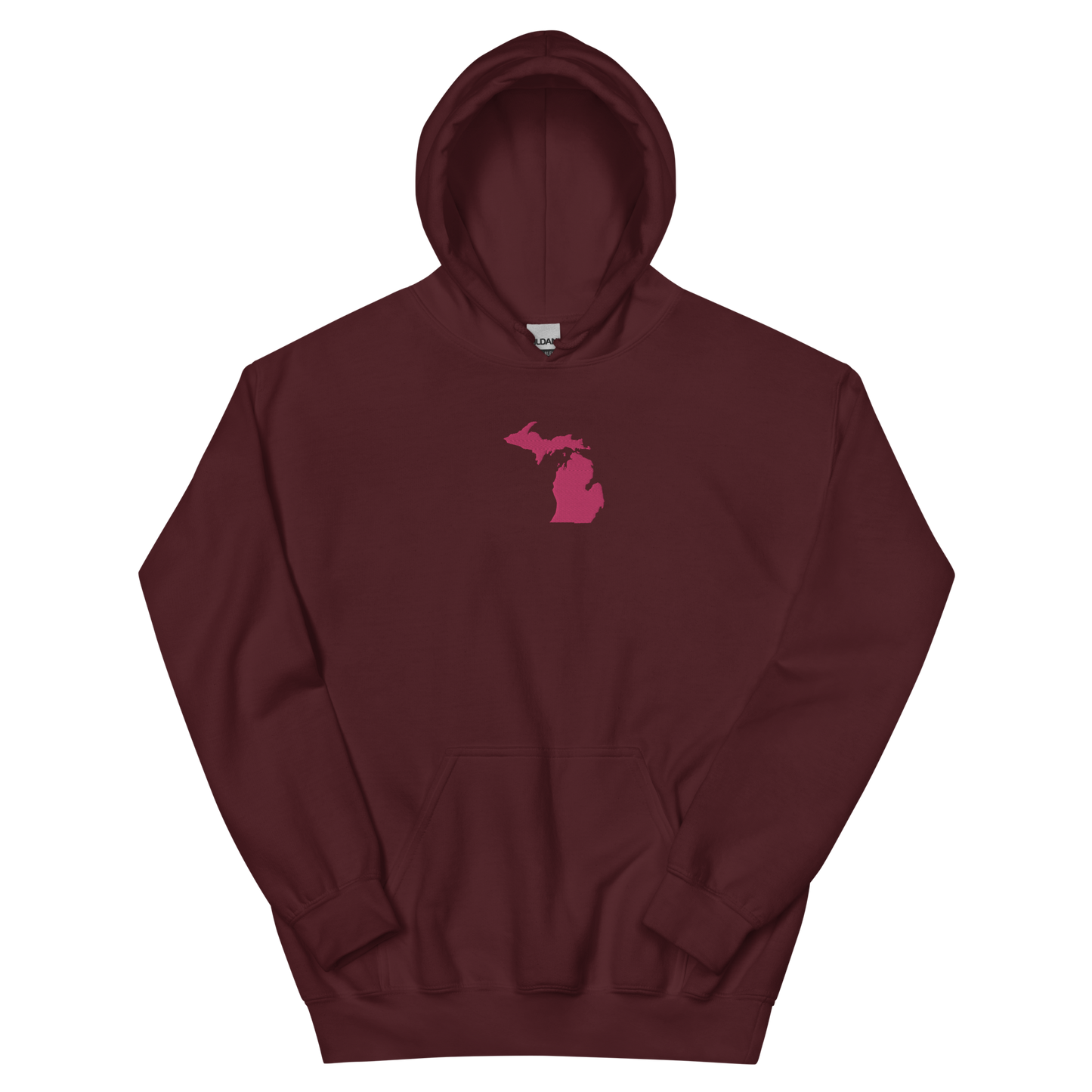 Michigan Hoodie (w/ Pink MI Outline) | Unisex Standard - Emb.