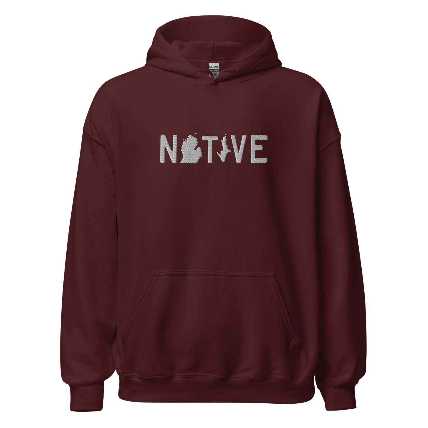 Michigan 'Native' Hoodie (Licence Plate Font) | Unisex Standard - Emb.