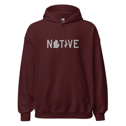 Michigan 'Native' Hoodie (Licence Plate Font) | Unisex Standard - Emb.