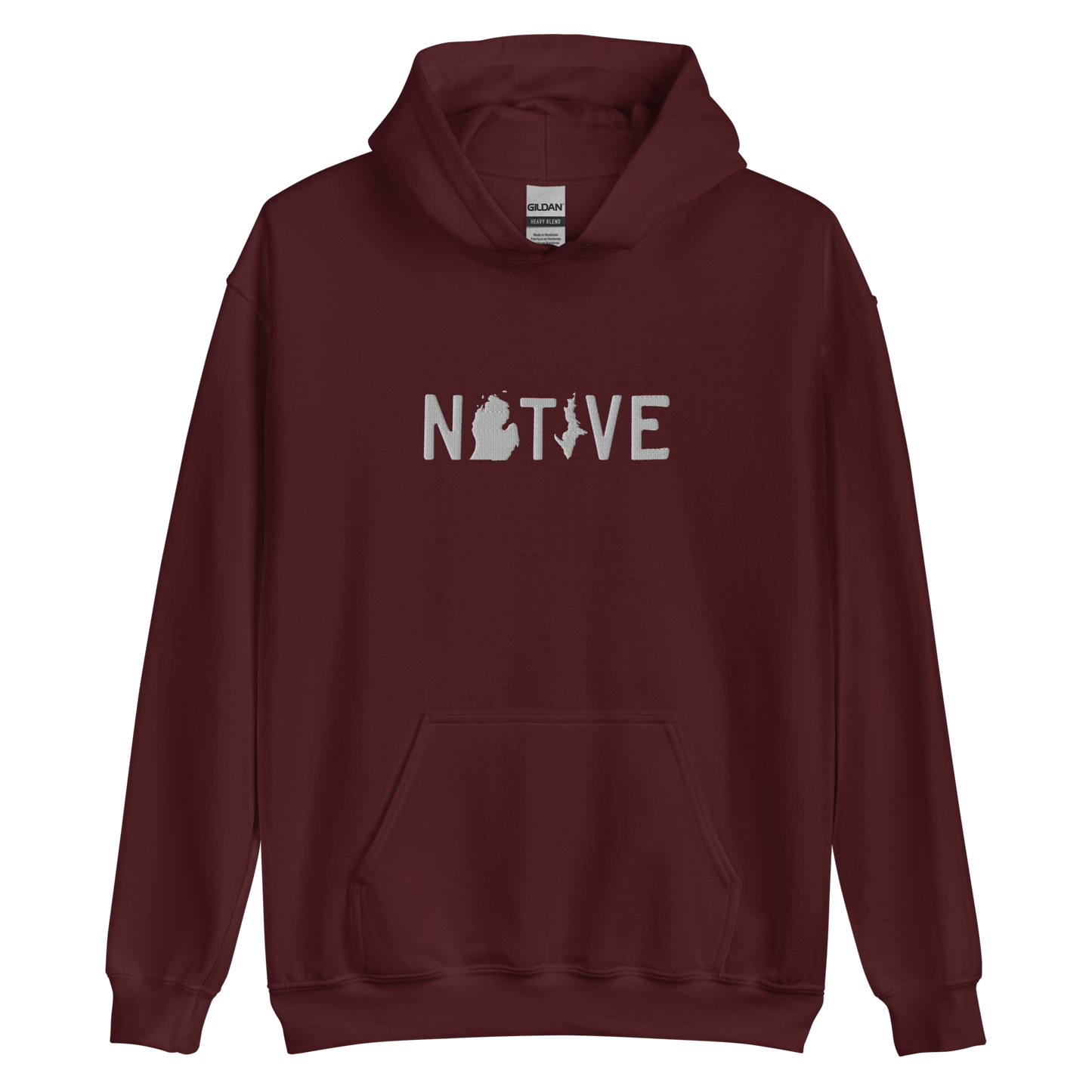 Michigan 'Native' Hoodie (Licence Plate Font) | Unisex Standard - Emb.