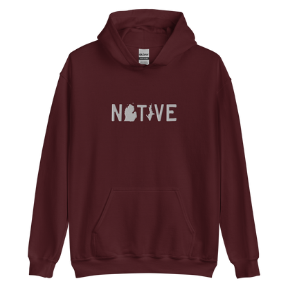 Michigan 'Native' Hoodie (Licence Plate Font) | Unisex Standard - Emb.