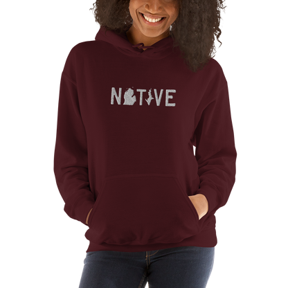 Michigan 'Native' Hoodie (Licence Plate Font) | Unisex Standard - Emb.