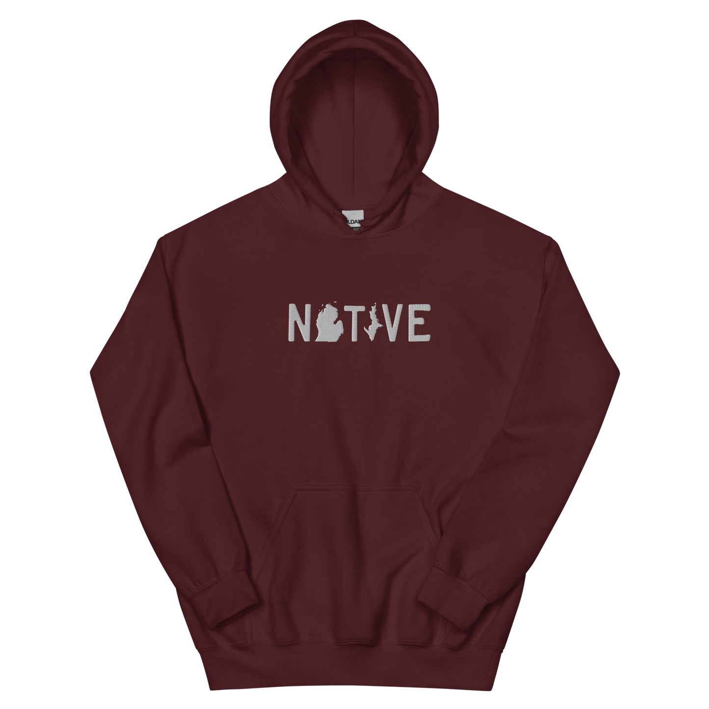 Michigan 'Native' Hoodie (Licence Plate Font) | Unisex Standard - Emb.